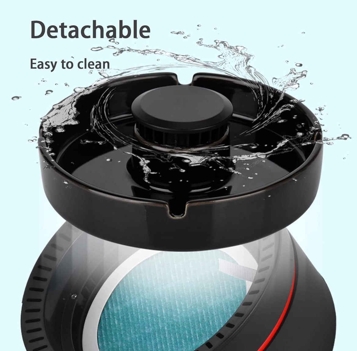 Porcelain Smokeless Ashtray USB Rechargeable Air Purifier
