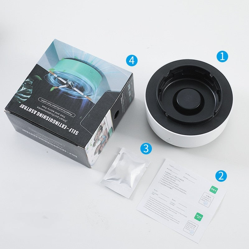 Smokeless Ashtray Air Purification Smell Proof Smoke Sucking