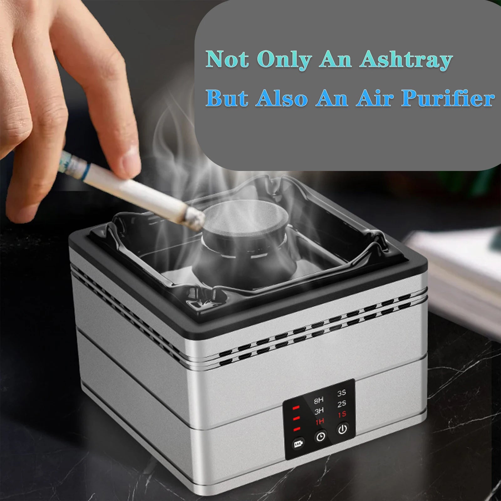 Luxury Smokeless Ashtray Smoke Elimination USB Ceramic