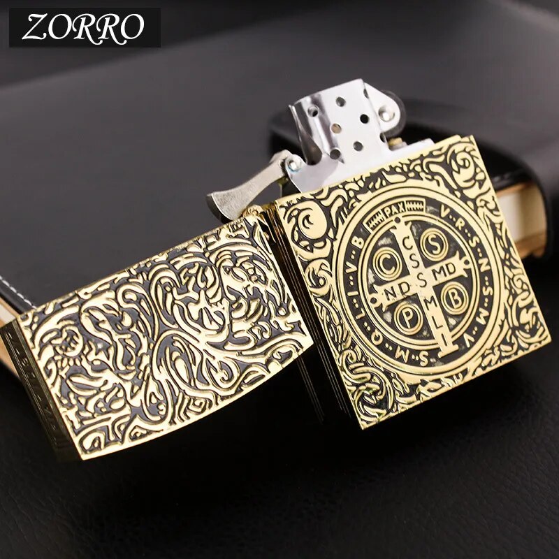 Oversized Gold Zippo Style Lighter Heavy Duty
