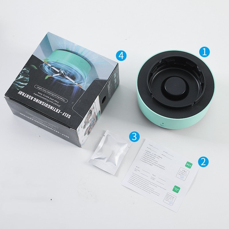 Smokeless Ashtray Air Purification Smell Proof Smoke Sucking
