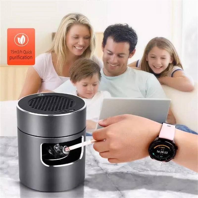 Smart Smokeless Ashtray Powerful Negative Ion USB Hepa Filter