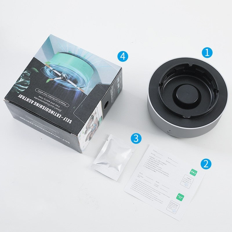 Smokeless Ashtray Air Purification Smell Proof Smoke Sucking
