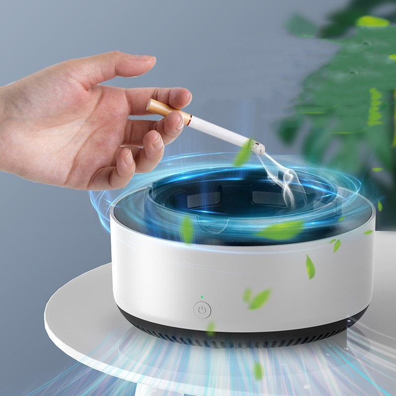 Smokeless Ashtray Air Purification Smell Proof Smoke Sucking