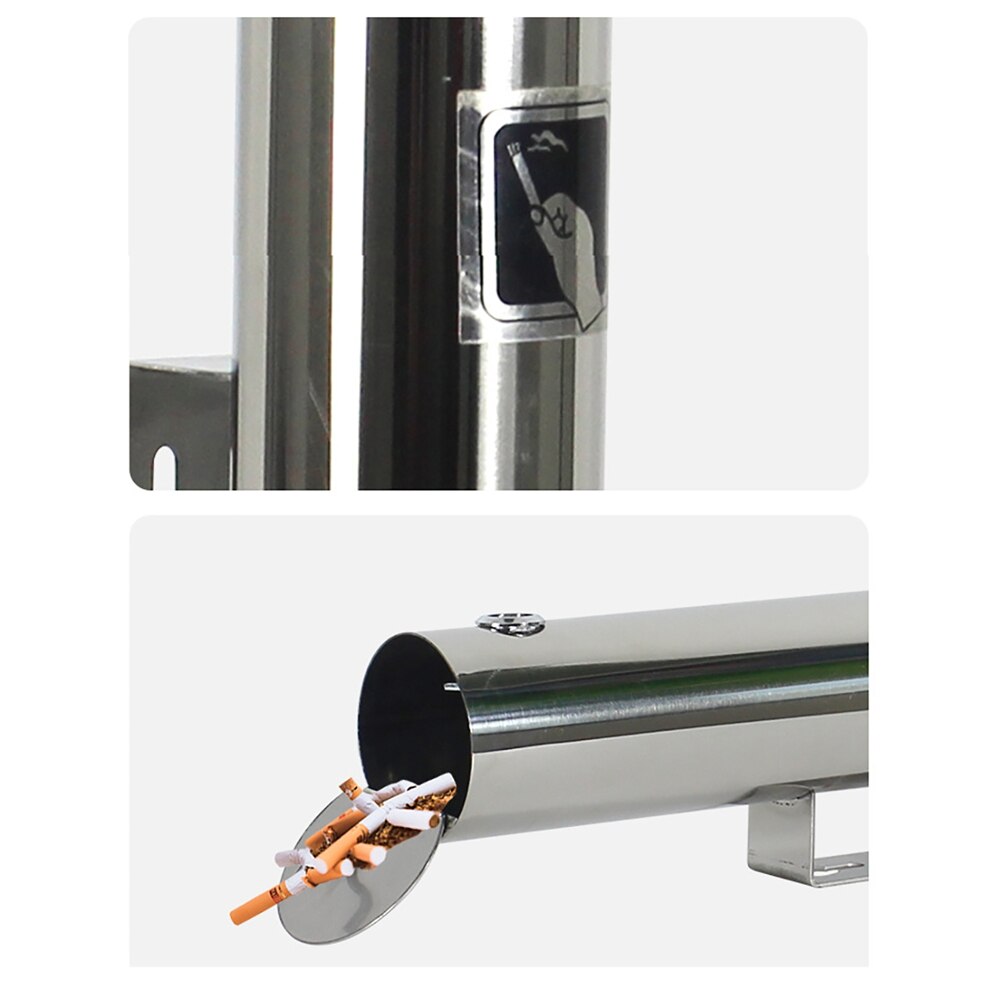 Outdoor Ashtray Wall Mounted Stainless Steel