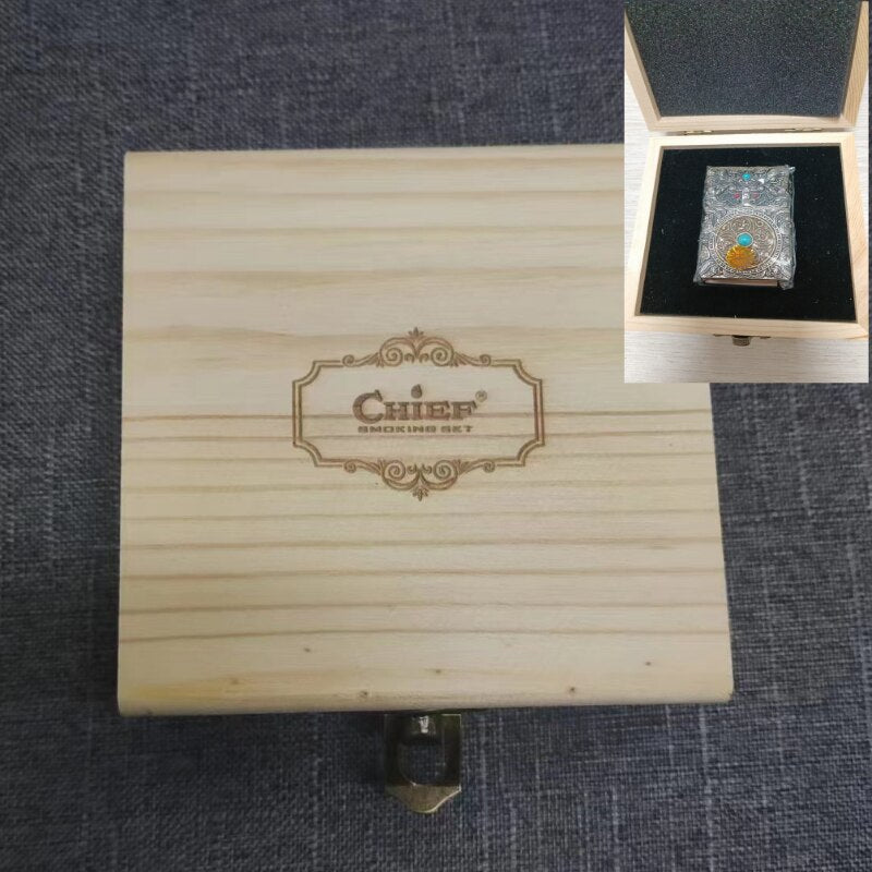 Gold & Silver  Classic Zippo Style Gothic Lighter