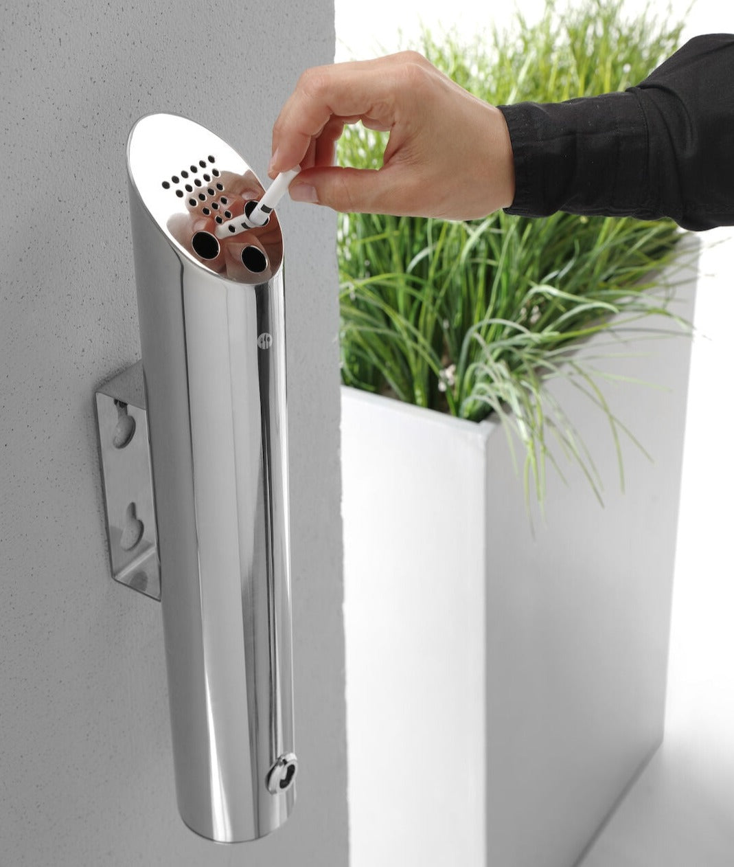 Outdoor Ashtray Wall Mounted Stainless Steel