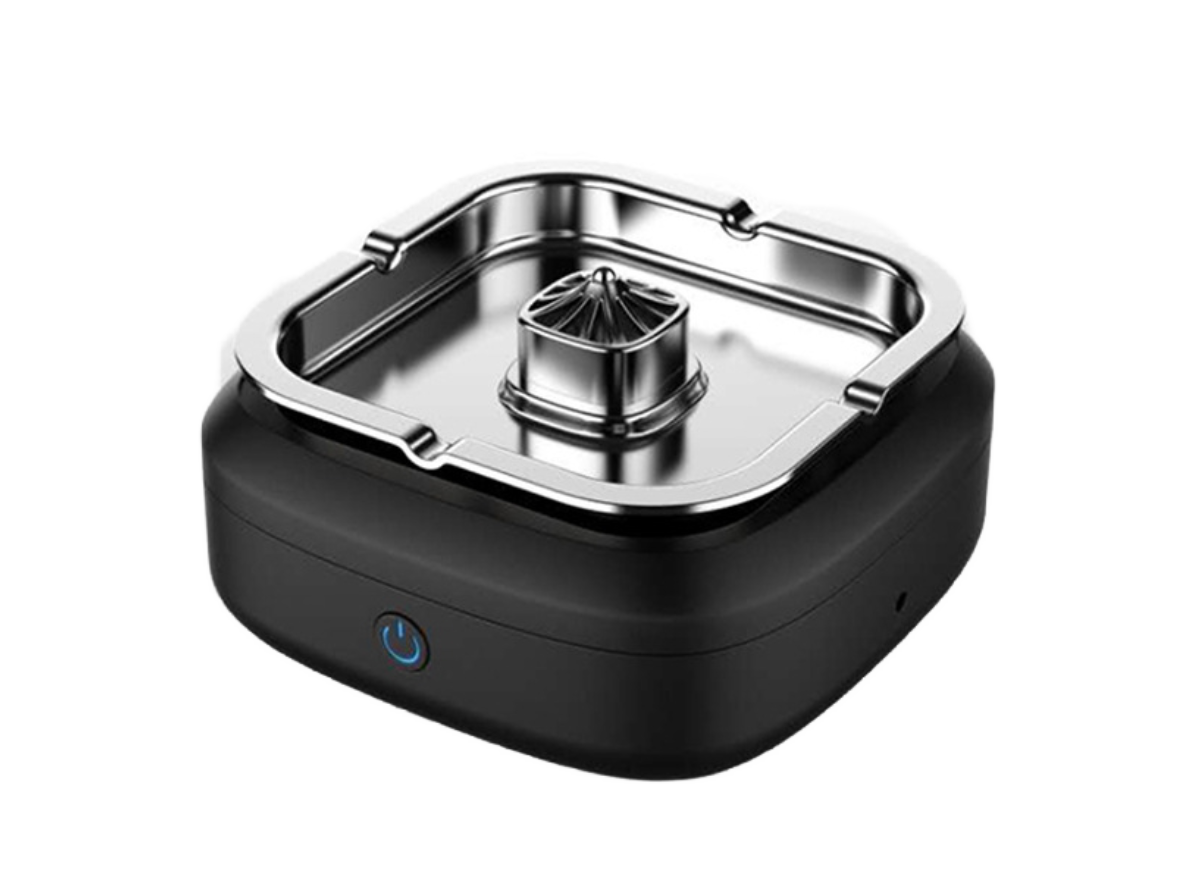 Luxury Smokeless Ashtray Metal USB Rechargeable Multifunction Technolo