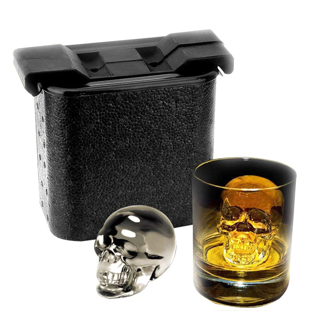 Large Skull Ice Cube Maker Crystal Clear Spheres Premium Diamond