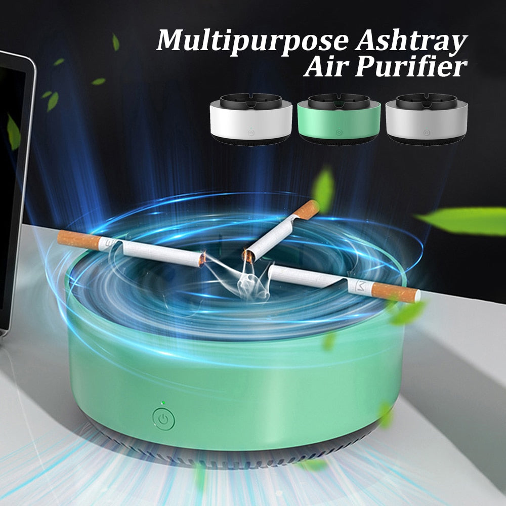 Smokeless Ashtray Air Purification Smell Proof Smoke Sucking