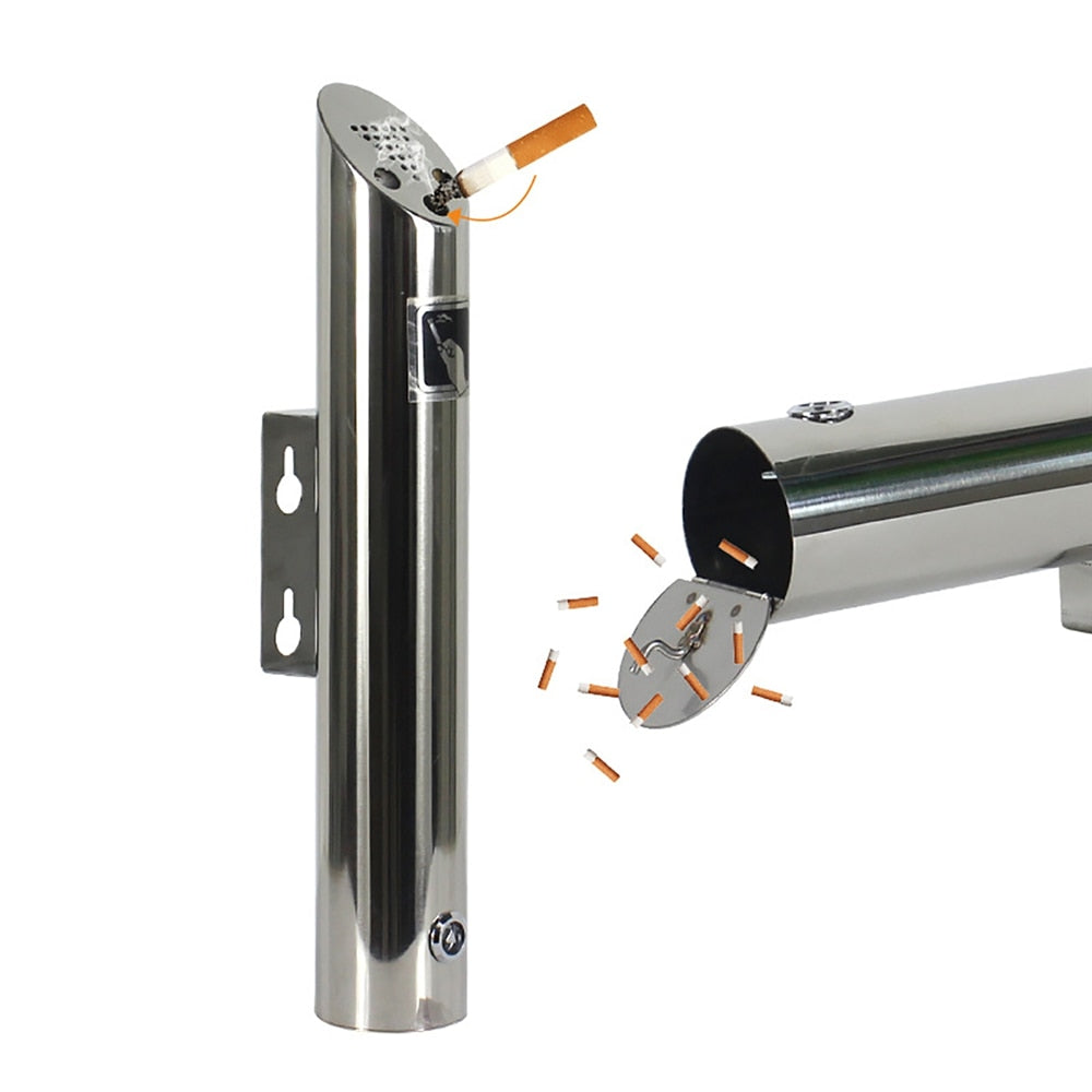 Outdoor Ashtray Wall Mounted Stainless Steel