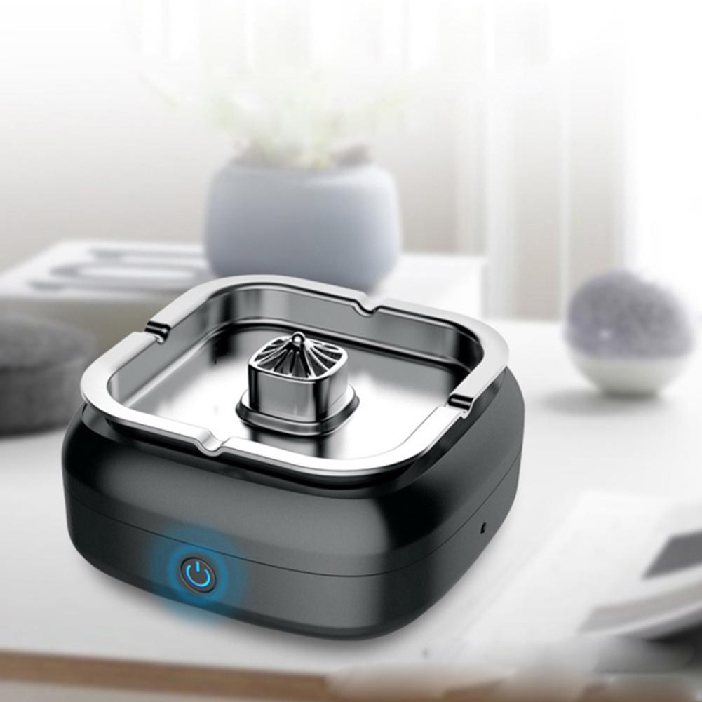 Metal Smokeless Ashtray USB Washable Filter Smoke Elimination