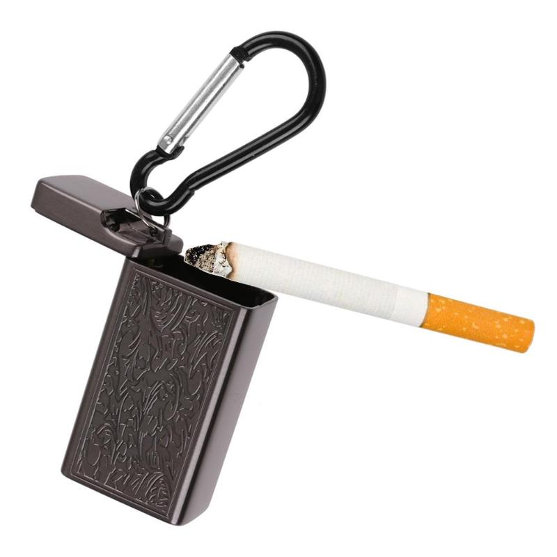 Mini Portable Ashtray Cigarette Keychain Outdoor Prevent Forest Fires