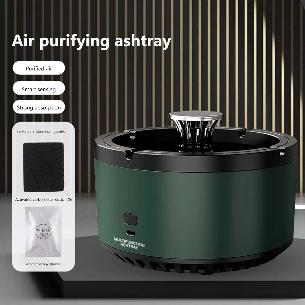 Smart Smokeless Ashtray Multipurpose Portable Rechargeable  USB