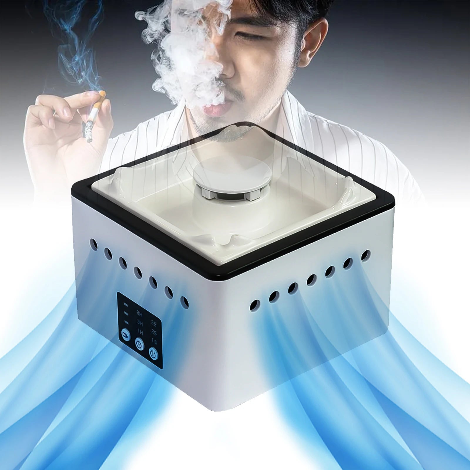 Ultra Max Luxury Smokeless Ashtray Powerful Negative Ion Rechargeable