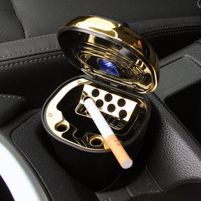 Smell Proof Vehicle Ashtray Industrial Strength USB Blue Light