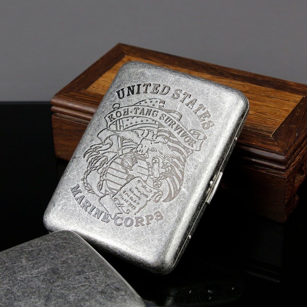 cigarette case new Luxury Vintage Engraved Cigarette Case Container Pocket Cigarette Case Holders cigarette case new Luxury Vintage Engraved Cigarette Case Container Pocket Cigarette Case Holders